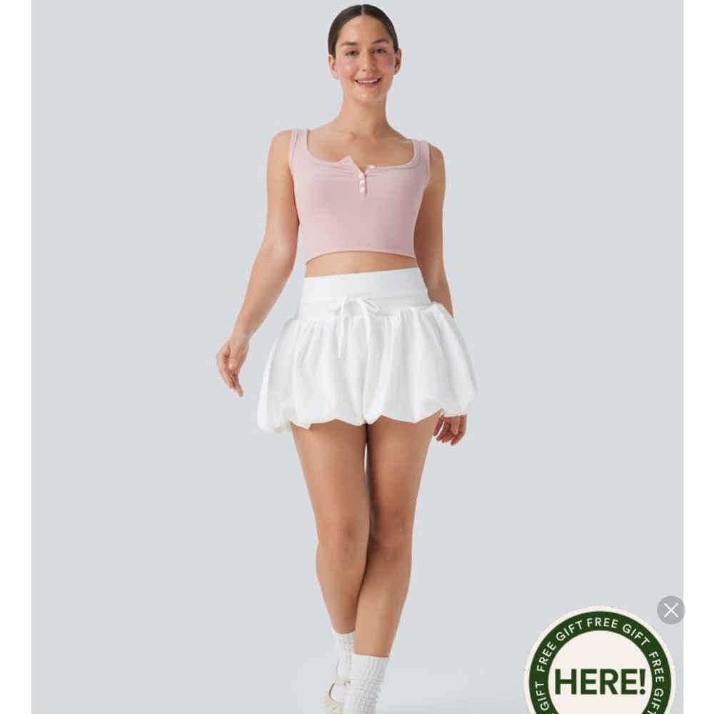 NWT White Halara Bubble Shorts